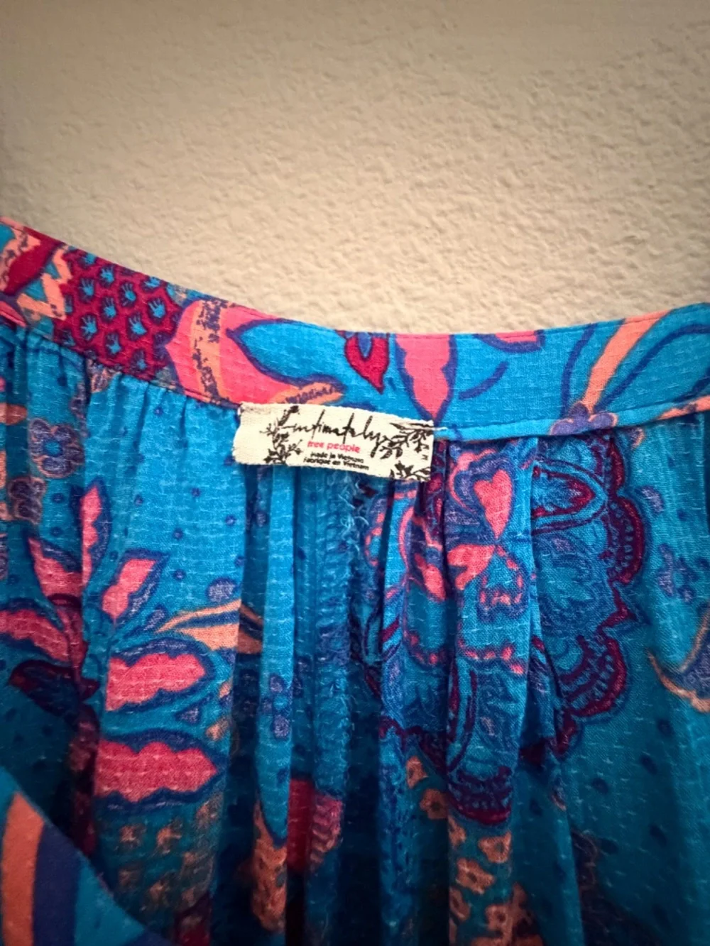 Free People Intimately Blue Boho Printed Slip Dress